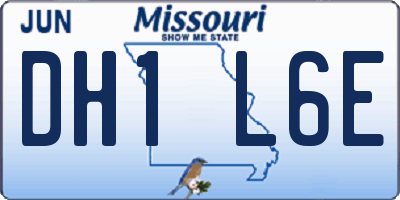 MO license plate DH1L6E