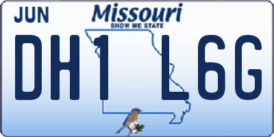 MO license plate DH1L6G