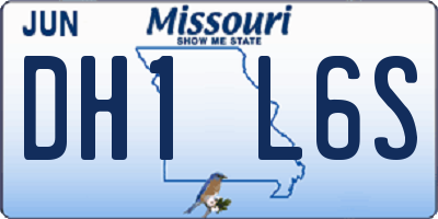 MO license plate DH1L6S