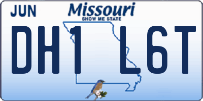MO license plate DH1L6T