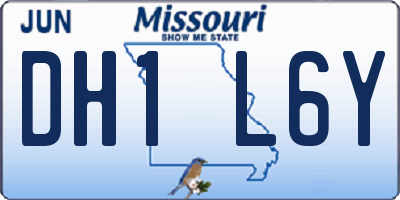 MO license plate DH1L6Y