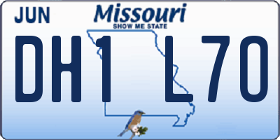 MO license plate DH1L7O