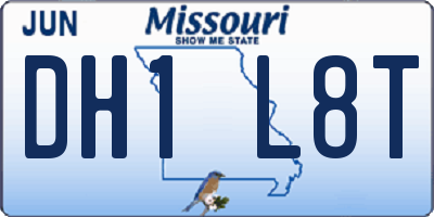 MO license plate DH1L8T
