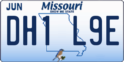 MO license plate DH1L9E