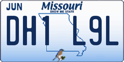MO license plate DH1L9L