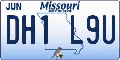 MO license plate DH1L9U