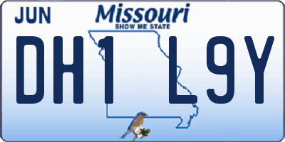 MO license plate DH1L9Y