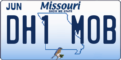 MO license plate DH1M0B