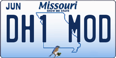 MO license plate DH1M0D