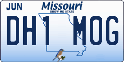 MO license plate DH1M0G
