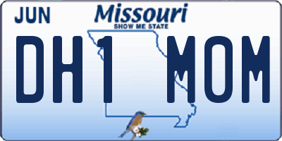 MO license plate DH1M0M