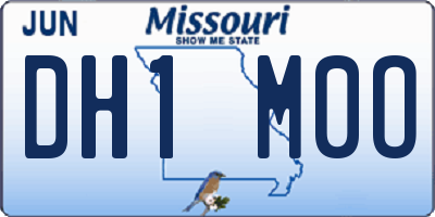 MO license plate DH1M0O