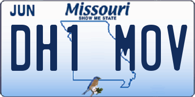 MO license plate DH1M0V