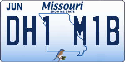 MO license plate DH1M1B