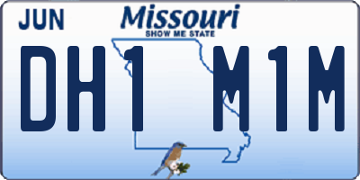 MO license plate DH1M1M