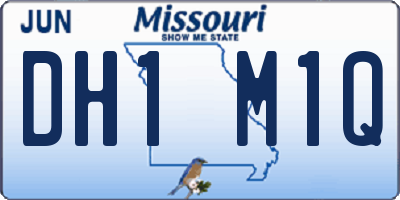 MO license plate DH1M1Q