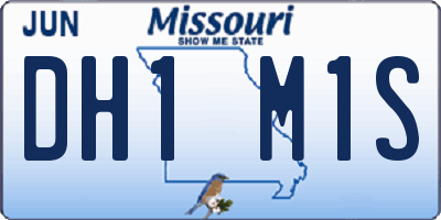 MO license plate DH1M1S