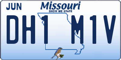 MO license plate DH1M1V