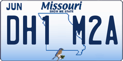 MO license plate DH1M2A