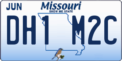 MO license plate DH1M2C