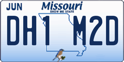 MO license plate DH1M2D