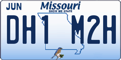 MO license plate DH1M2H
