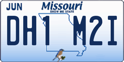 MO license plate DH1M2I