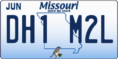 MO license plate DH1M2L