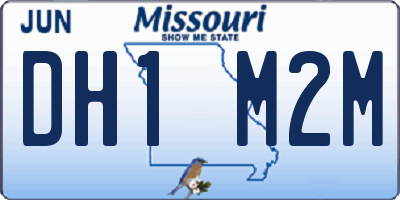 MO license plate DH1M2M