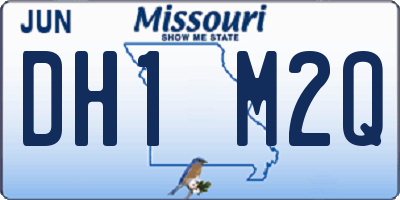 MO license plate DH1M2Q