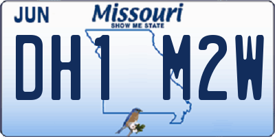 MO license plate DH1M2W