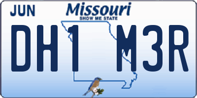 MO license plate DH1M3R