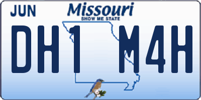 MO license plate DH1M4H