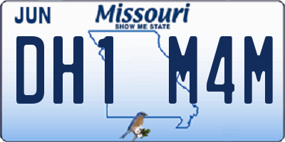 MO license plate DH1M4M