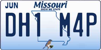 MO license plate DH1M4P