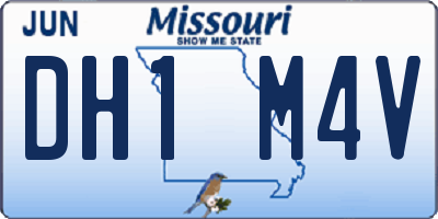 MO license plate DH1M4V