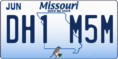 MO license plate DH1M5M
