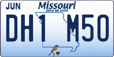MO license plate DH1M5O