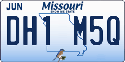 MO license plate DH1M5Q