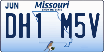 MO license plate DH1M5V