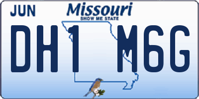 MO license plate DH1M6G