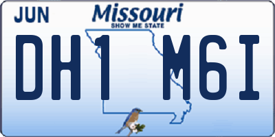MO license plate DH1M6I