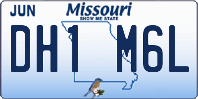 MO license plate DH1M6L