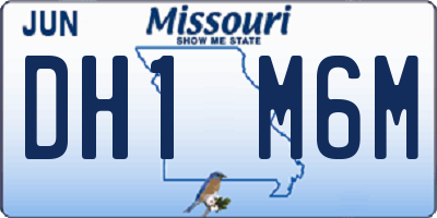 MO license plate DH1M6M