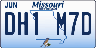 MO license plate DH1M7D