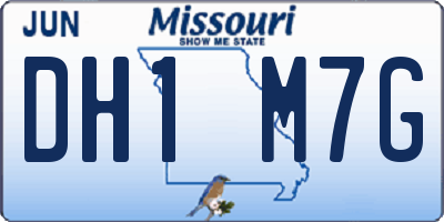 MO license plate DH1M7G
