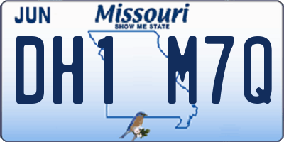 MO license plate DH1M7Q