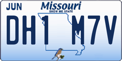 MO license plate DH1M7V