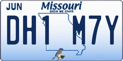 MO license plate DH1M7Y