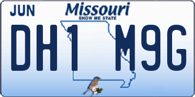 MO license plate DH1M9G